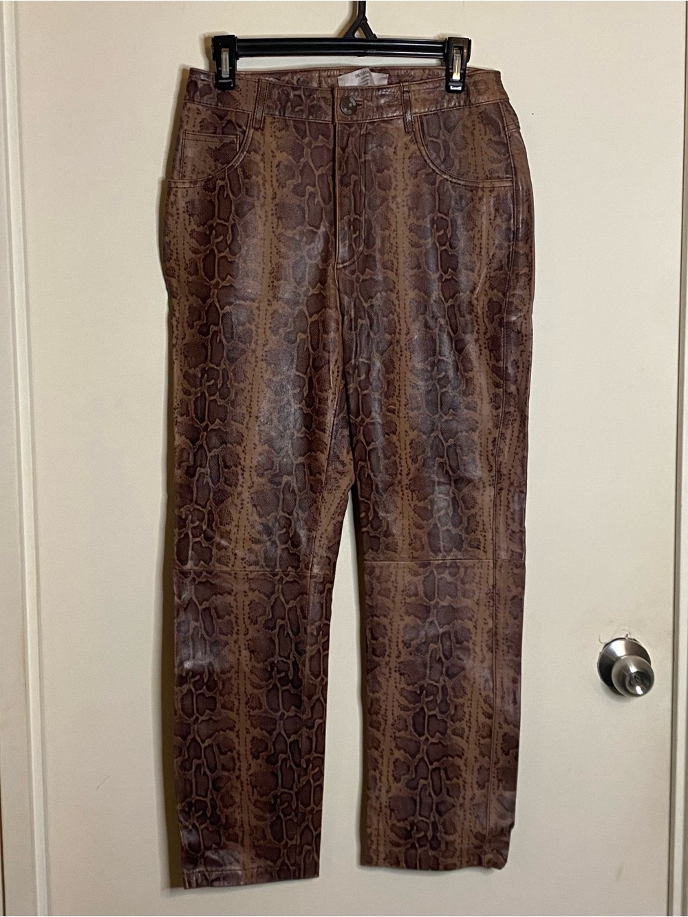 One Teaspoon Python Snakeskin Leather Pant - Picture 7 of 14